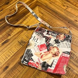 LIKE NEW Italian Leather Cross Body Bag